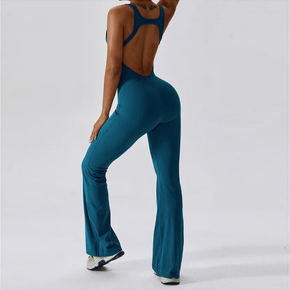 Variant image for Anna™ Damen Jumpsuit Schwarz Für Sommer - V-Ausschnitt Mit Hohem Bund, Ideal Für Fitness Und Freizeit-20