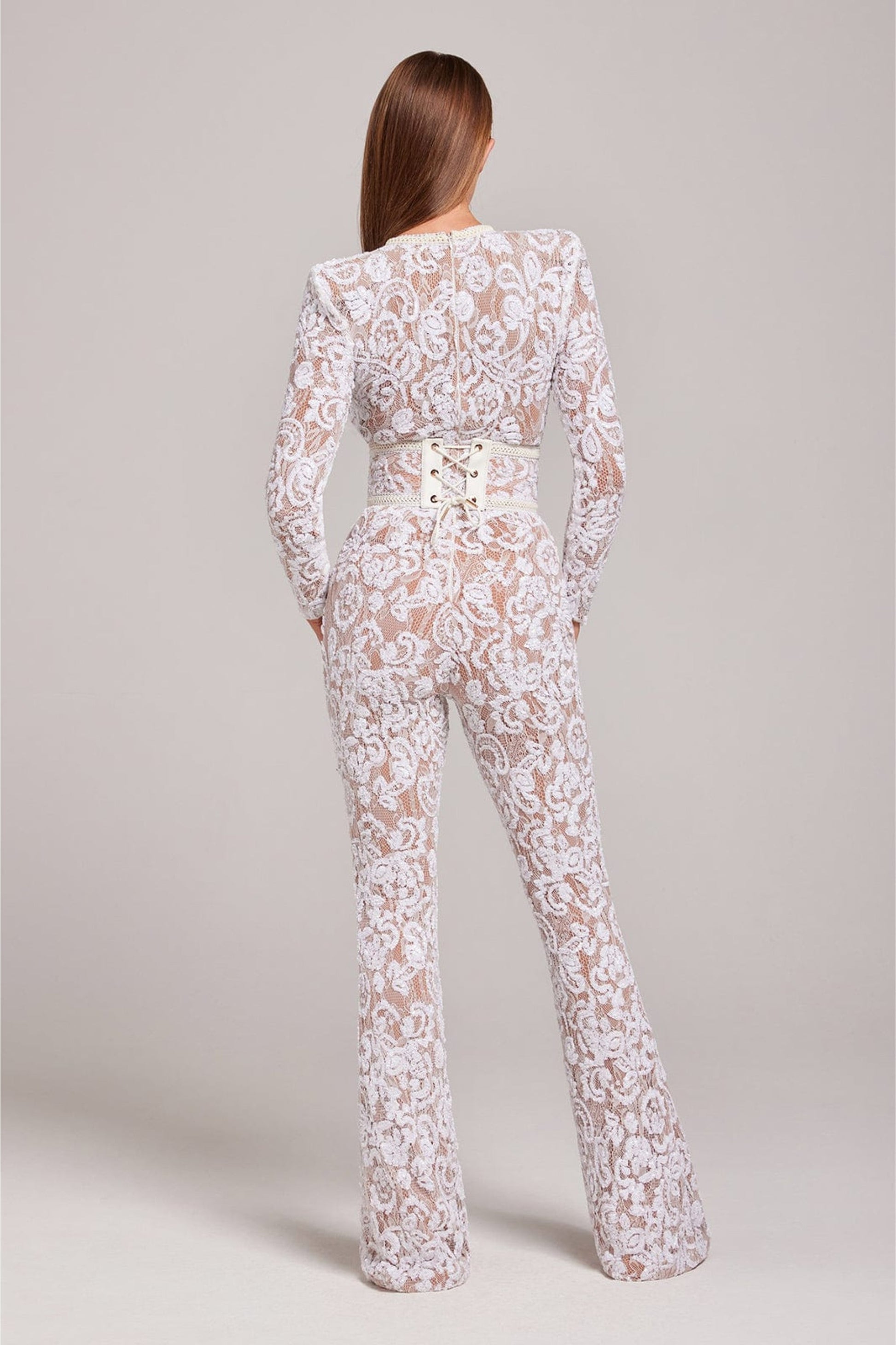 Sophie - Damen Jumpsuit Elegant Festlich Spitze für Hochzeiten und Besondere Anlässe-4