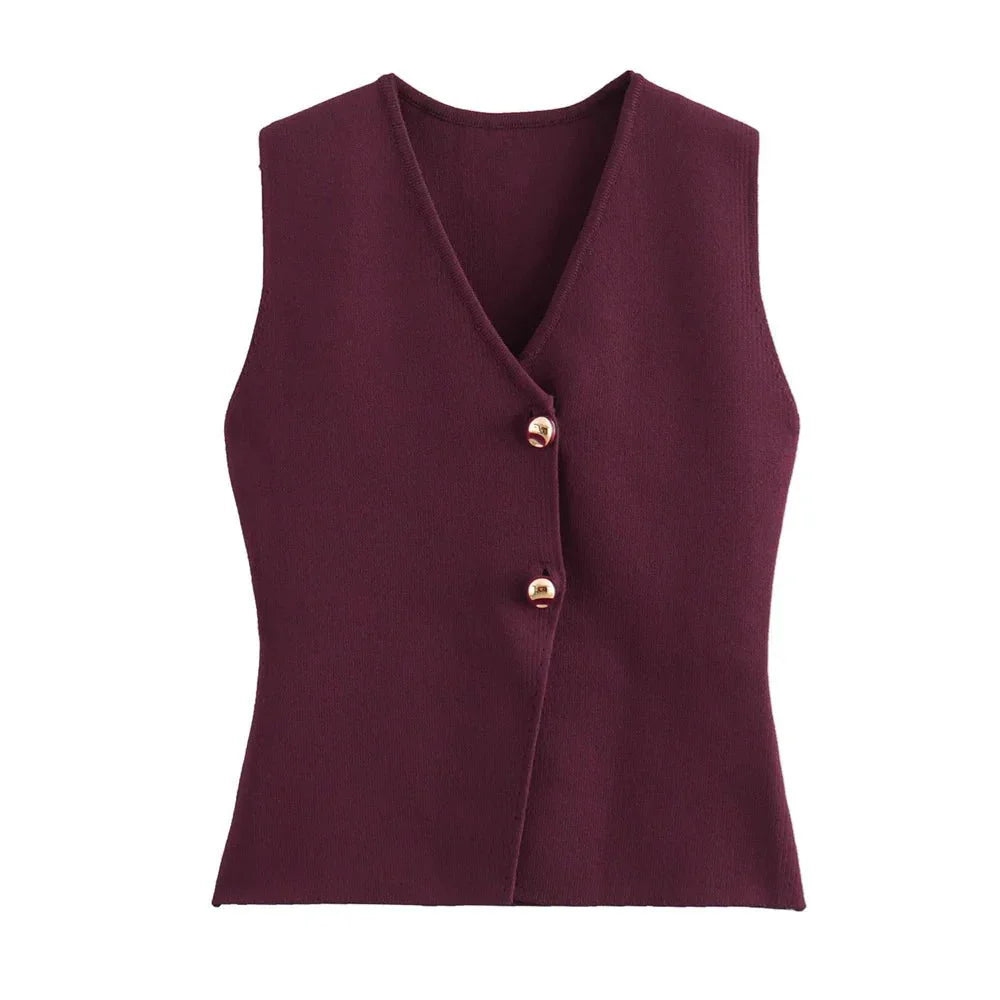 Elegante Strickjacke Damen Mit Goldenen Knöpfen - Perfekt Für Herbst & Winter Cardigan-4