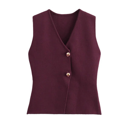 Elegante Strickjacke Damen Mit Goldenen Knöpfen - Perfekt Für Herbst & Winter Cardigan-4